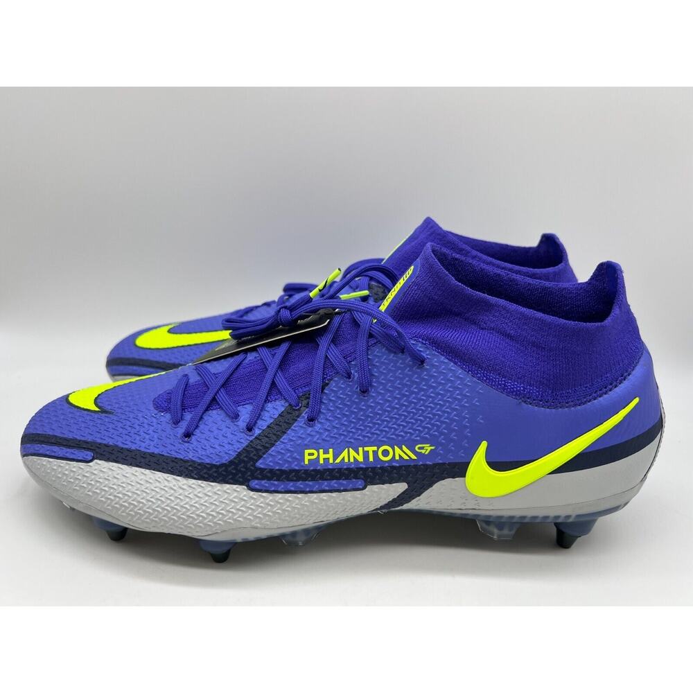 Nike Phantom GT2 Elite DF SG-Pro AC Sapphire/Volt-Gray Fog DJ8042-571 Size 12 - Picture 2 of 12